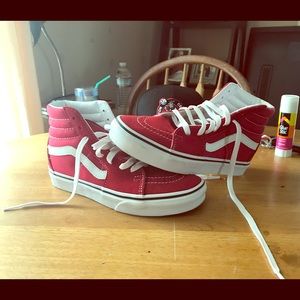 Red High Top Vans Women’s Size 7